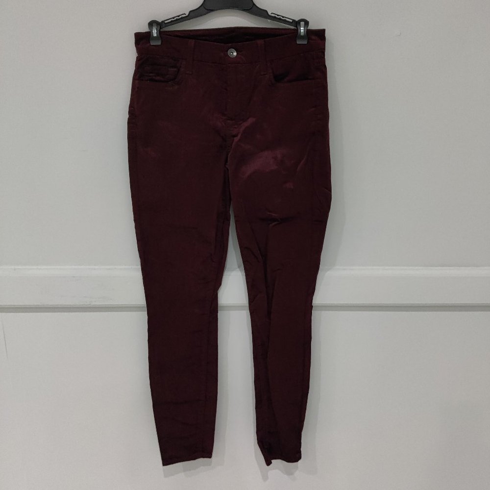 NWT Splendid Womens Purple Crushed Velvet 5 Pocket Jeans Size 27 Wine $110 5B019
